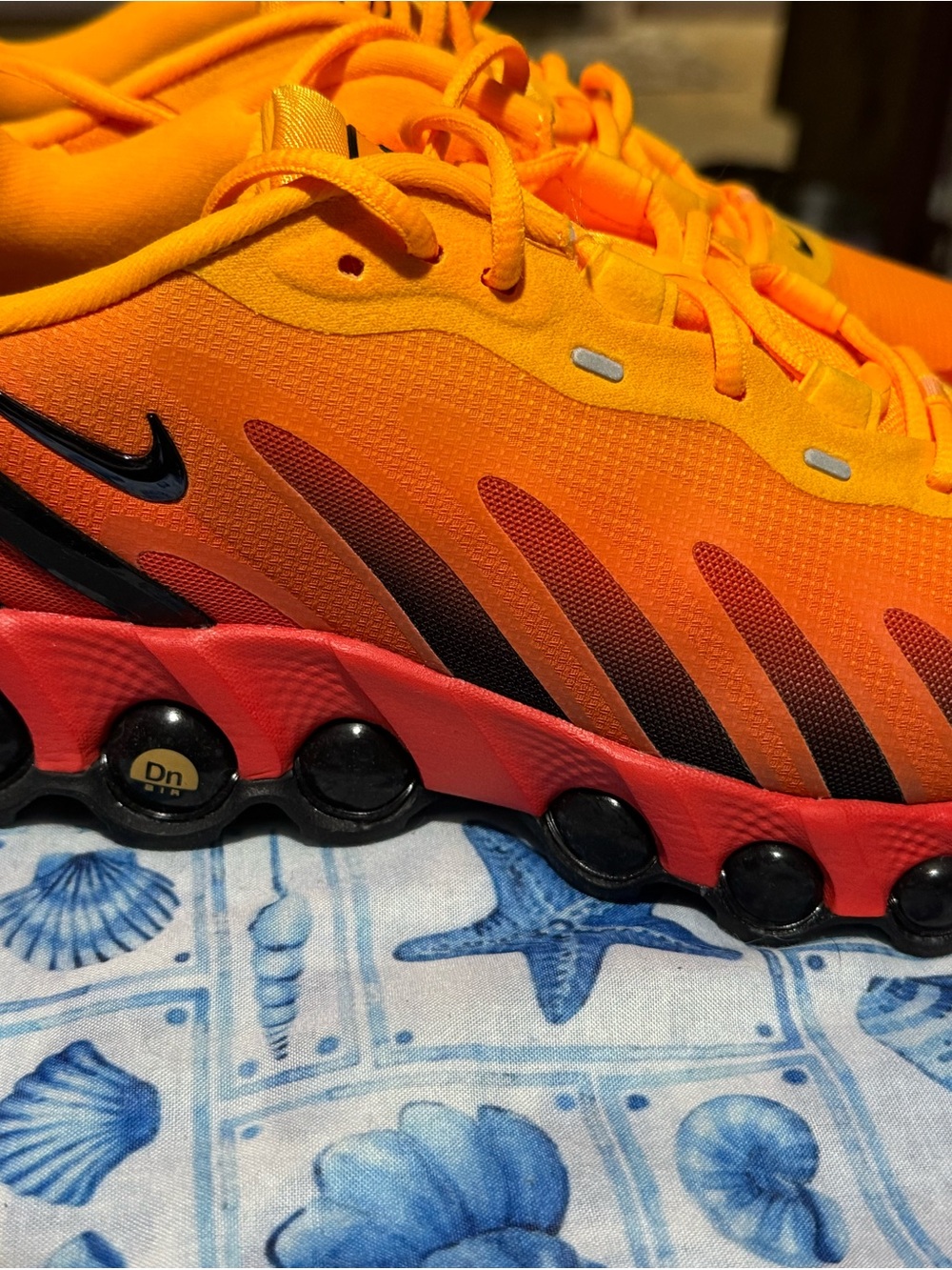 Nike Kids Orange and Red Gradient Athletic Sneakers